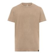 Boggi Milano Ss Mixed Linen Cotton Jersey T-Shirt Beige, Herr