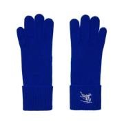 Burberry Ocean Blue Cashmere Stickade Handskar Blue, Herr