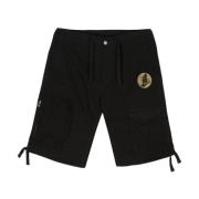 Billionaire Boys Club Svarta Cargo Shorts med Broderat Logotyp Black, ...