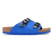 Birkenstock Blå Mocka Läder Casual Sandal Blue, Herr