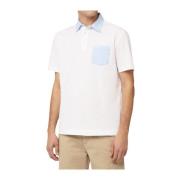 Harmont & Blaine Herr Polo med Kontrastficka White, Herr