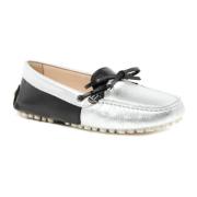 Dee Ocleppo Lyxigt Läderloafer i Silver Gray, Dam