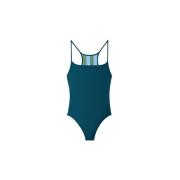Sunnei One-Piece Reversible Swimsuit Green, Dam