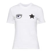 Chiara Ferragni Collection Broderad stjärna T-shirt White, Dam