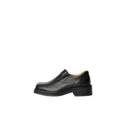 Soulland Svarta Croco Loafers med Tjock Sula Black, Dam