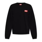 Diesel S-Nlabel-L1 sweatshirt Black, Herr