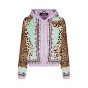 Just Cavalli Sportig Jaguar Print Hooded Jacket Multicolor, Dam