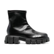 Love Moschino Svarta Ankelboots för Kvinnor Black, Dam