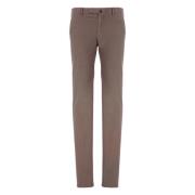 Incotex Brun Bomull Slim Fit Byxor Brown, Herr