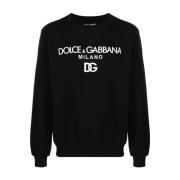 Dolce & Gabbana Långärmad Crewneck Sweatshirt Black, Herr