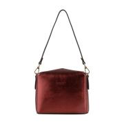 Pourchet Paris Metall Crossbody Väska - Röd Red, Dam