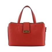 Pourchet Paris Röd handväska med tre fack Red, Dam