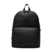 Calvin Klein Svart ryggsäck med flera fickor Black, Dam