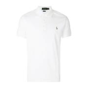 Polo Ralph Lauren Vit Stickad Polo Skjorta White, Herr