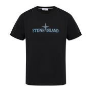 Stone Island T-shirt med logotyp Black, Herr