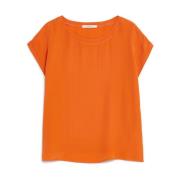 Maliparmi Flytande Crepe Boxy Skjorta Orange, Dam