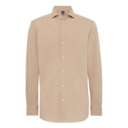 Boggi Milano Piquet Öppen Krage Polo Skjorta Regular Fit Beige, Herr