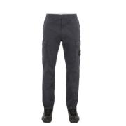 Stone Island Organisk Bomull Stretch Cargobyxor Gray, Herr