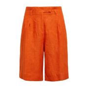 Maliparmi Délavé Linne Bermuda Shorts Orange, Dam