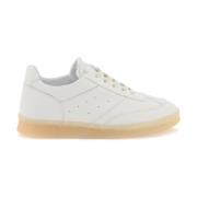 MM6 Maison Margiela Läder Court Sneakers med Perforerade Sidor White, ...