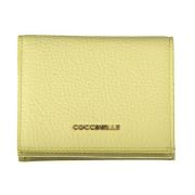 Coccinelle Gul Läderplånbok med Flera Fack Yellow, Dam