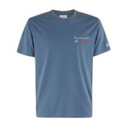MC2 Saint Barth Broderad T-shirt för män Blue, Herr