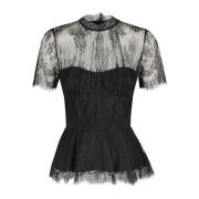 Simkhai Lace Stil Top Black, Dam