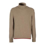 Fay Retro Style Sweater Collection Brown, Herr