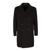 Tagliatore Double-Breasted Coats Brown, Herr
