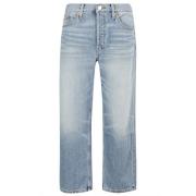 Re/Done Stiliga Korta Jeans Blue, Dam