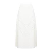 Chloé Vit Midi Kjol White, Dam