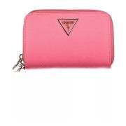 Guess Rosa Dubbel Plånbok med Logotyp Pink, Dam