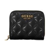 Guess Svart Polyeten Plånbok med Kortplatser Black, Dam