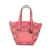 Michael Kors Tea Rose Vegan Leather 2-i-1 Tote Messenger Väska Pink, D...