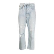 Polo Ralph Lauren Blå Straight Jeans Casual Stil Blue, Dam