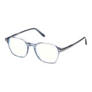 Tom Ford Blå Block Glasögon FT 5804-B Blue, Unisex