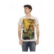 Trussardi Beige T-shirt med fronttryck Beige, Herr