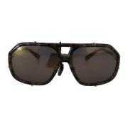 Dolce & Gabbana Brun spegel lins Aviator solglasögon Brown, Dam