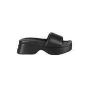 Alexander Wang Snygga Slide Sandaler Black, Dam