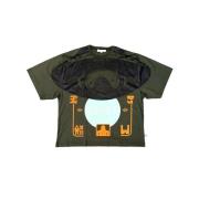 Walter Van Beirendonck Oversized Rifle Green Peace-T Shirt Green, Dam