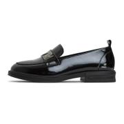 Cesare Gaspari Elegant Block Heels Loafers - Svart Black, Dam