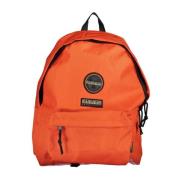 Napapijri Orange Cotton Backpack with Adjustable Straps Orange, Herr