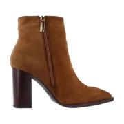 Carmela Elegant Heeled Boots Brown, Dam