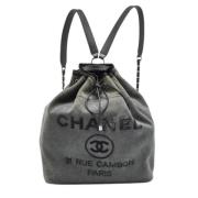 Chanel Vintage Pre-owned Denim ryggsckar Gray, Dam