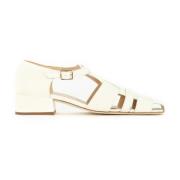 Fabio Rusconi Remmad Elfenbensläder Statement Sandal White, Dam