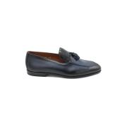 Doucal's Herr Läder Loafer med Tassels Blue, Herr