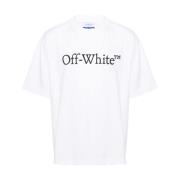 Off White Logo Print Crew Neck T-shirts White, Herr