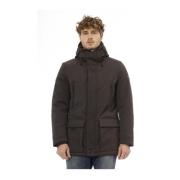 Baldinini Brun Hooded Zip Jacket med Fickor Brown, Herr