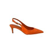 Ncub Högklackade Pumps Decollete Skor Orange, Dam