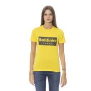 Baldinini Trendiga Bomullstoppar T-shirt Yellow, Dam